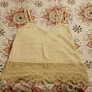 Bobo thin linen crochet tank